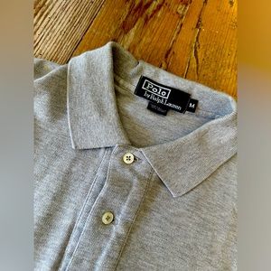 Men’s Vintage 2000s Grey short sleeve Polo Ralph Lauren - medium